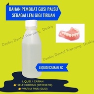 Permanent Broken Denture Glue Fake Gum Powder Liquid Self Curring SC - Liquid Only