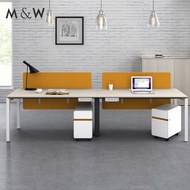 Modern design quality standard size double side office furniture table 2 person staff workstation of