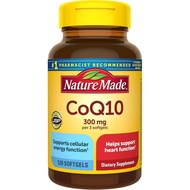 Nature Made CoQ10 300mg per 3 Softgels, CoQ10 Supplement for Heart Health and Antioxidant Support, 1