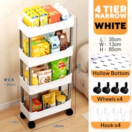 Multi-Layer Trolley Storage Cart Shelf with Wheels Organizer Rack Kitchen Bathroom Rak Dapur Troli R