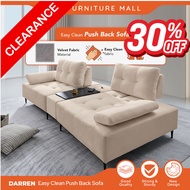 SKL Furniture DARREN Push Back EASY CLEAN Sofa Push back Pocket Spring Sofa / 2 seater sofa