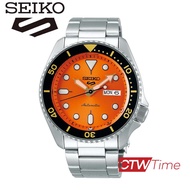 NEW SEIKO 5 SPORTS AUTOMATIC นาฬิกาข้อมือผู้ชาย สายสแตนเลส รุ่น SRPD59K1 / SRPD59K (หน้าปัดส้ม)