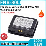 High Quality FNB-80LI Walkie-talkie Battery 7.4V 1500mAh for Yaesu Vertex VXA-700 VXA-710 VX-7R VX-6