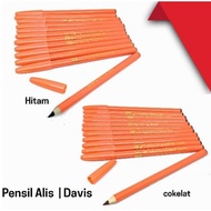 TSN WHOLESALE Davis Cosmetics Eye Brow Pencil 401 Black Brown Davis Orange Per Pcs Durable eyebrow p