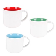 Plain Ceramic Mug Glass 400 cc 2 Tone Porcelain Ceramic Color Set 2