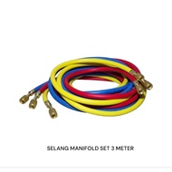 MANIFOLD HOSE GAUGE HOSE CAR AC MANIFOLD HOSE 3 METERS 1 SET