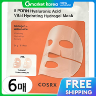 COSRX | 5 Pdrn Hyaluronic Acid Vital Hydrating Hydrogel Mask 6Ea (3Ea+3Ea)