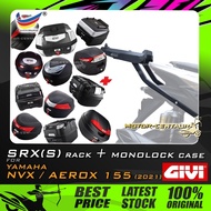 SET KOMBO KOTAK/BOX GIVI B27/B270/B32/B33/B34/B42/B45 TOP CASE + GIVI YAMAHA NVX155/AEROX 155 2021 S