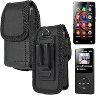 MP3 Player Holster Case, Elastic Vegan Leather Wallet Holster with Belt Loop Clip Protection Carryin