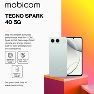 TECNO Spark 40 5G [8GB RAM + 256GB ROM] 6000mAh Massive Battery, 120Hz 6.75" Display, MediaTek Dimen