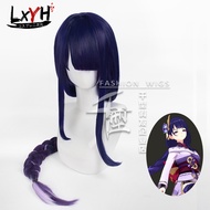 【COSER 77】Game Genshin Impact Raiden Shogun Wig Cosplay Costume Dress Props เครื่องแต่งกายคอสเพลย์ ก