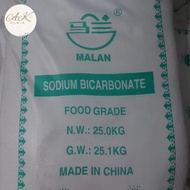 Soda Kue/Baking Soda/Sodium Bicarbonat/Ex Malan Food Grade-25kg/Karung
