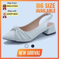 GF Shoe Serenique Pleated-Front Slingback Block-Heel Pumps G 617-153