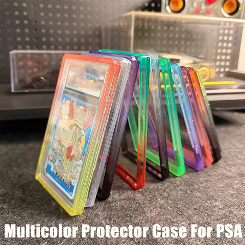 Stackable Slab Case for PSA CGC 35PT Graded Card, TPU Slab Bumper Protector with Back Panel ,Multico