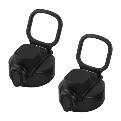 SEWS-2 Piece Auto Spout Lid Replacement Black For Hydro Flask Wide Mouth 12, 16, 18, 20, 32, 40, 64O