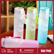 ขวดน้ำ ขวดน้ำดื่ม ขวดแก้ว ขวดน่ารัก ขวดใส่น้ำ 400ml Hello Master glass Drink bottle water bottle ขนา