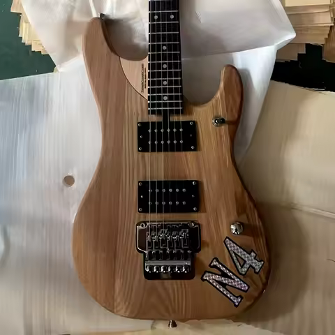 Custom N4 Nuno Bettencourt Electric Guitar Ash Wood Body Humbucker Twin-Blade Pickup, Tremolo Bridge
