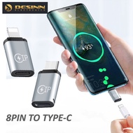 USB C to 8pin Adapter for 8pin Phone to Type C Smartphone Support Charging & Data Sync