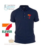 DRY FIT MICROFIBER Baju Polo Classic T Shirt  logo 7 Eleven 7-11 Mart Sulam Embroidery FOR MEN&WOMEN