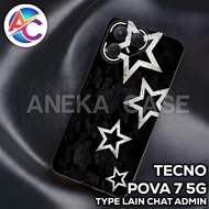 [AC48][NEWEST TECNO POVA 7 5G Softcase][STAR Motif][Flexible Silicone][Dustproof][Case][Casing]
