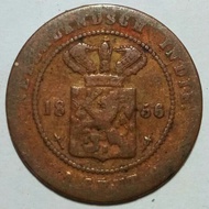 Uang Koin Kuno 1 Cent Nederlandsch Indie Tahun 1856 ( C )