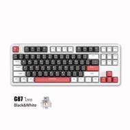 FURYCUBE G87 คีย์บอร์ดแบบมีสาย 87 คีย์ ปิดเสียง Gasket Mechanical Keyboard สาย Type-c to USB Rainbow