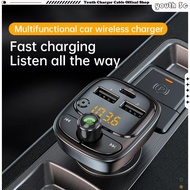 Usb/Tf Card Playback Bluetooth Receiver Car Charger Adapter With Digital Display Usb Car Travel Char