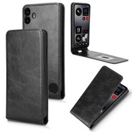 全城熱賣 - 適用於 Nothing CMF Phone 1 背吸上下開手機皮套（黑色）