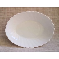 ♞,♘,♙,♟JAPAN SURPLUS! ORIGINAL ARCOPAL YAMAZAKI WHITE VESSEL OVAL/ RECTANGULAR PASTA PLATE BOWL (1