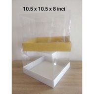 Kotak Hantaran Plastik/Box Exclusive With Transparent Pvc 10.5"X10.5" X8"