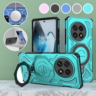 For 1+ OnePlus 13 13R 13T 5G Shockproof Armor Phone Case Stand Holder Casing Magnetic Charge Ring Br