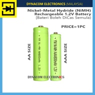 1PC 1.2V Ni-MH Rechargeable Battery AA/AAA Cordless Phone Battery Solar AA Battery [Bateri Boleh Dic