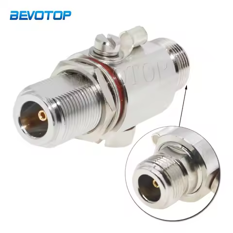 DC-6GHz N Female to Female Coaxial Lightning Arrestor Surge Protector Gas Discharge Protection for H