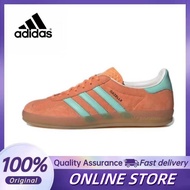 Adidas GAZELLE Indoor Orange Blue Low Cut Casual Shoes For Men And Women