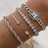 Four-Piece Set Unique Retro Multi-Layer Bracelet Set