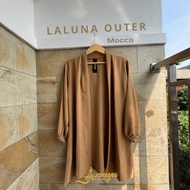Laluna Blazer wanita modern santai Cardigan Viral Outer Katun Crinkle