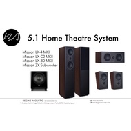 Mission LX4 5.1 Home Theater Speaker Package