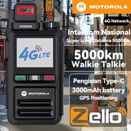 Zello Motorola Walkie Talkie 5000KM T68 3000mAh SIM CARD/4G/WIFI/GPS Mobile IP54 Waterproof Radio In