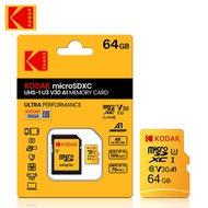 64G KODAK Ultra Memory Card 64GB A1 U3 4K Micro SD S Microsd UHS-I C10 TF Performance Flash B