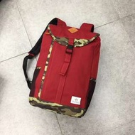 日本 Alpha Industries 紅色拼迷彩 針織布 多功能背囊