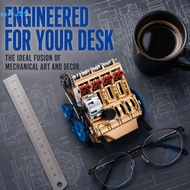 SOCSU 8 Cylinder Engine Model, 8 Cylinder Resin Car Engine Model, Miniature Miniature Model 3.94in D