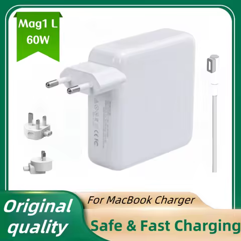 60W Magsafe 1 L Magnetic Charging Power Adapter for MacBook Air/Pro Series：A1181，A1184，A1185，A1278，A