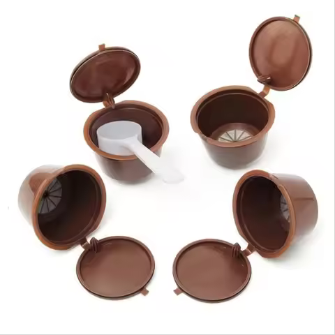 1pc / 2pcs Cafe Reusable Coffee Capsule For All Nescafe Dolce Gusto Models Refillable Filters Basket