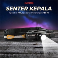 TAFFLED SENTER KEPALA HEADLAMP HEADLIGHT LED XML-L2 800 LUMENS - D10-GCU2 - BLACK
