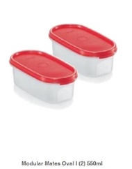 ready stock - tupperware modular mate oval 550ml ( 2pcs )