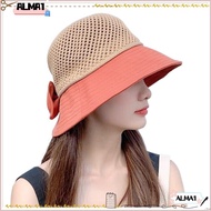 ALMA Bucket Hat Summer Panama Hat UV Protection Foldable Sunshade Hat