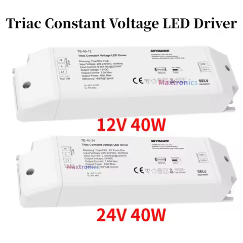 Triac Constant Voltage LED Driver Dimmer 1CH 40W AC 220V to DC 12V 24V PWM Digital Dimming Triac Dri