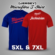 Milwaukee Technician PLUS SIZE Tshirt 5XL&7XL Microfiber Jersey Dry Fit