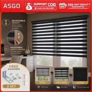 【 height 0~180cm】1.97 ~ 5.91ft 🚀Roller blinds Korean | Bidai Tingkap Zebra | Premium Blind | Day & N