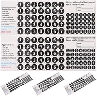 5pcs Pan Flute Note Stickers for PVC Music Decals for Tube Panpipes Fingering Chart for Practice and